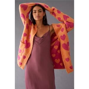 Anthropologie Maeve Hearts Cardigan.  Ret. $138